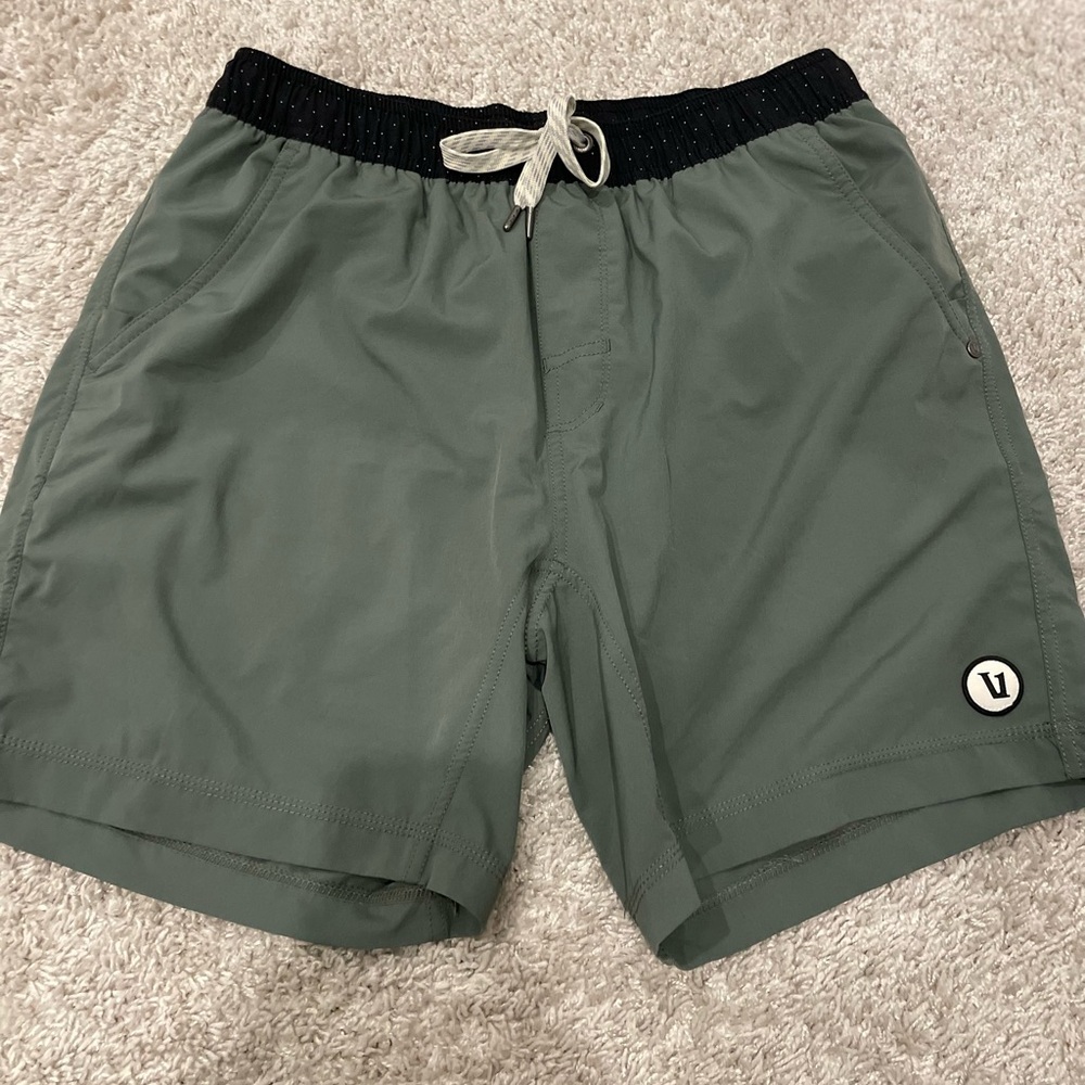 Vuori Green and Black Men's Shorts